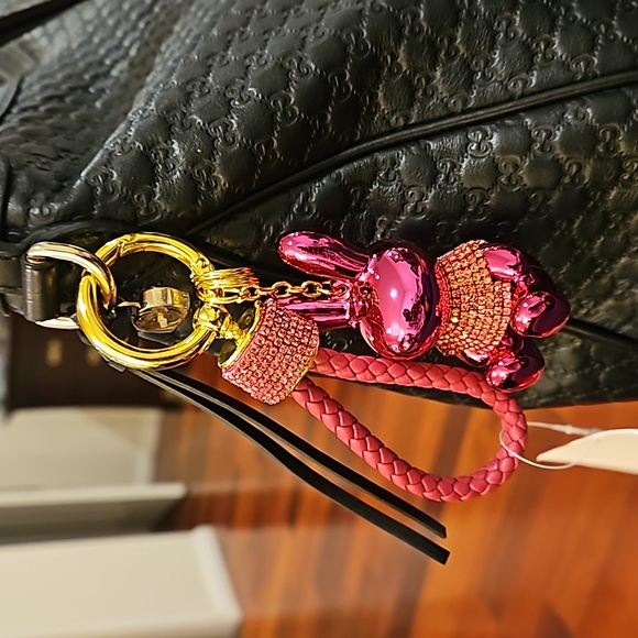 Rhinestone Pink Bunny Key Chain/Handbag Charm - Picture 6 of 9